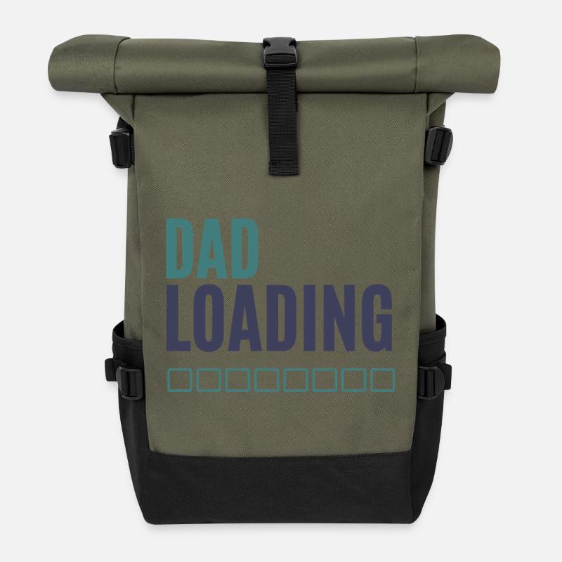 Dad Loading Fortschrittsanzeige - Rolltop Rucksack - Olive/Schwarz