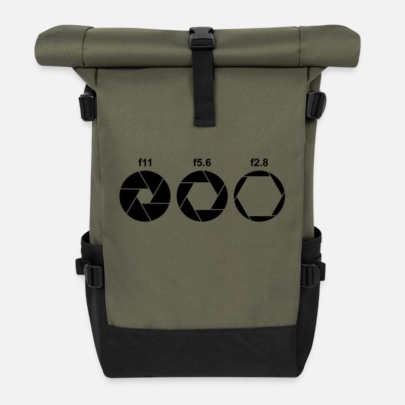 Fotograf Blende - Rolltop Rucksack - Olive/Schwarz
