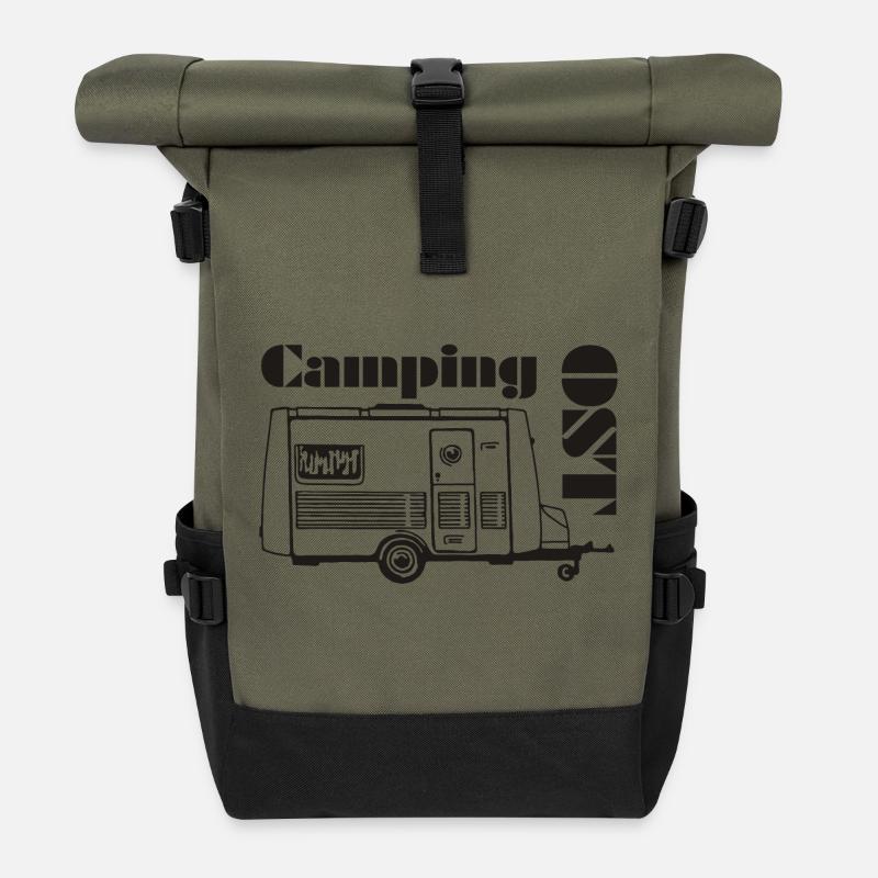 DDR Wohnwagen Intercamp - Rolltop Rucksack - Olive/Schwarz