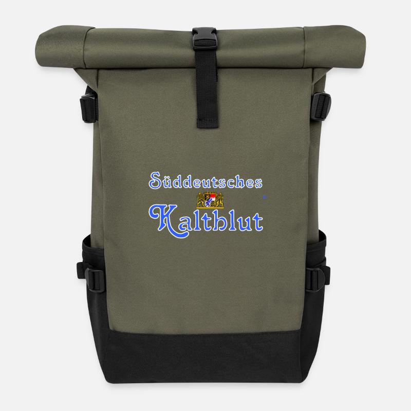 sueddeutscheskaltblutmitbayernwappen - Rolltop Rucksack - Olive/Schwarz