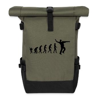 En avant marche !!! - Sac à dos roll top - olive/noir - Devant