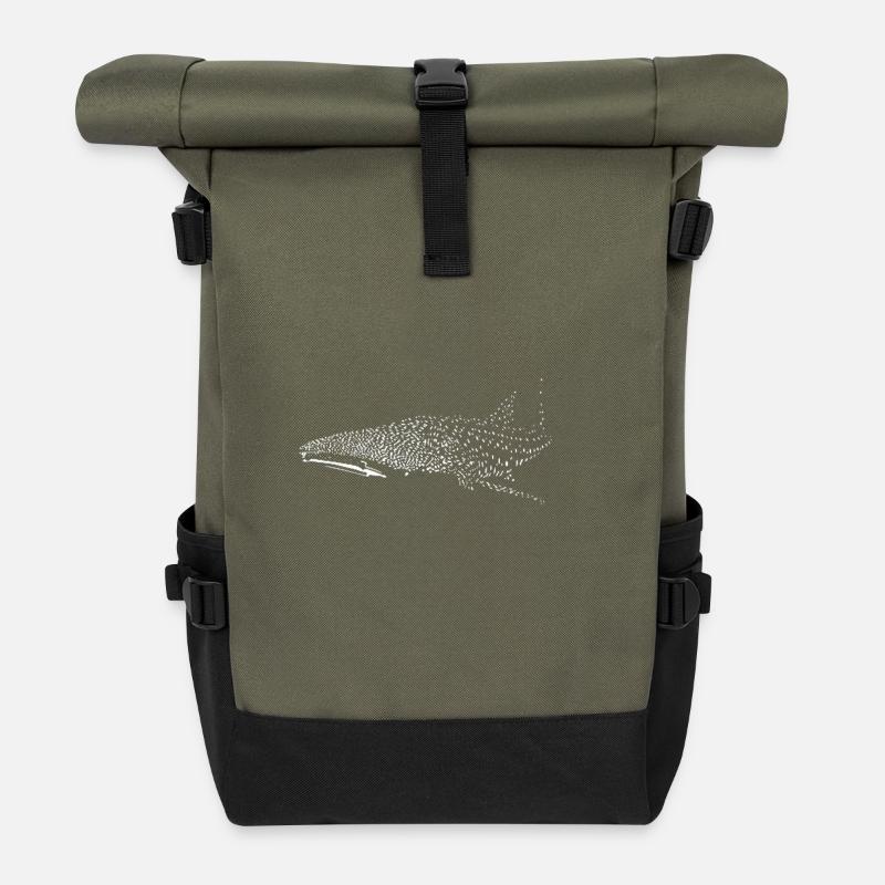 WALHAI - Rolltop Rucksack - Olive/Schwarz