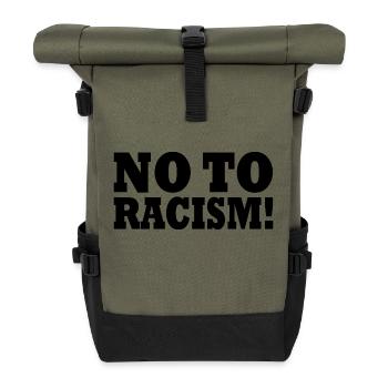 Non au racisme - Sac à dos roll top - olive/noir - Devant