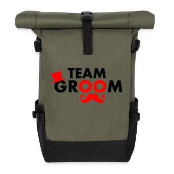 Team groom - Roll Top Backpack - olive/black - Front