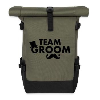 Team groom - Roll Top Backpack - olive/black - Front