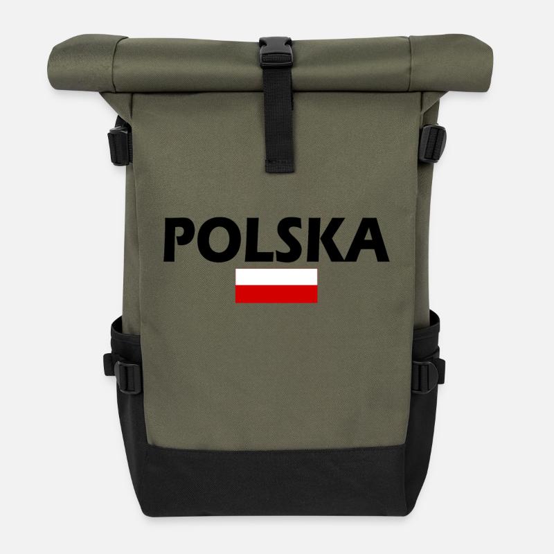 Polska - Rolltop Rucksack - Olive/Schwarz