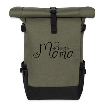 Power Mama Schwarz - Rolltop Rucksack - Olive/Schwarz - Vorne