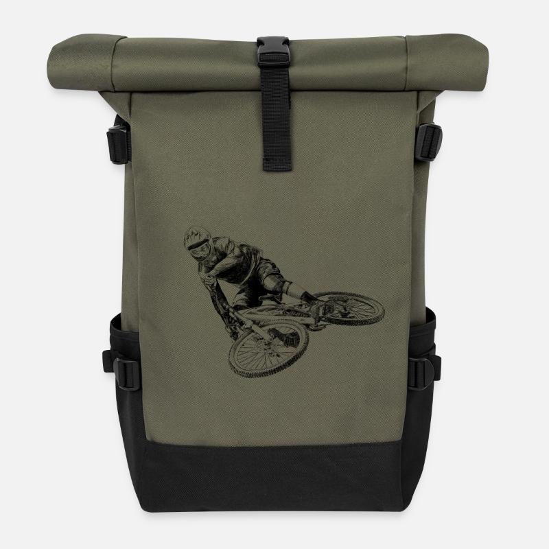 Mountainbiker - Rolltop Rucksack - Olive/Schwarz
