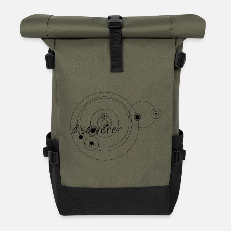 discoverer (black) - Rolltop Rucksack - Olive/Schwarz