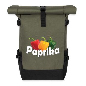 Paprika - Sac à dos roll top - olive/noir - Devant