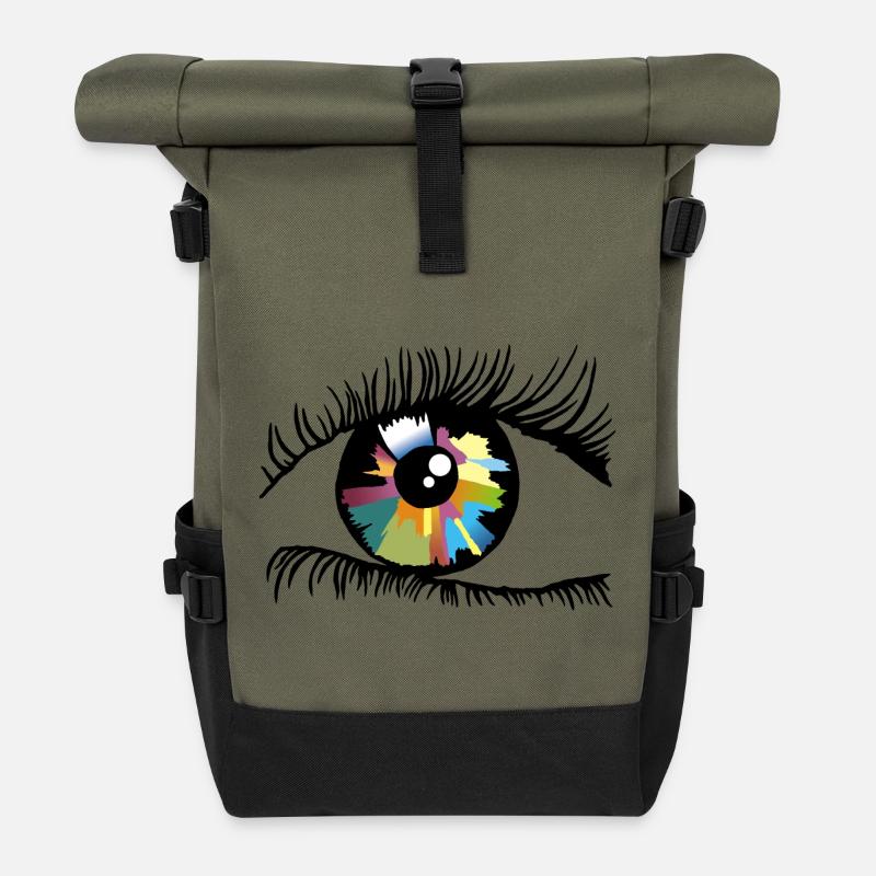 Iris - Roll Top Backpack - olive/black
