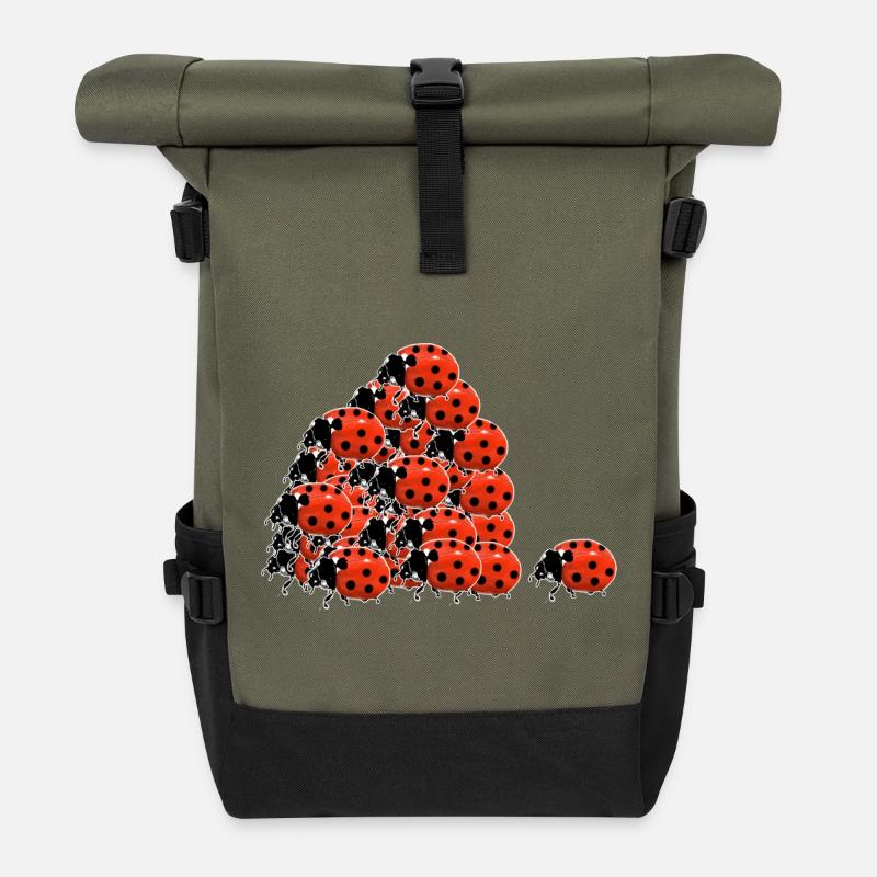 Ein Haufen Glück - Wolly Sheepling Gaming - Rolltop Rucksack - Olive/Schwarz