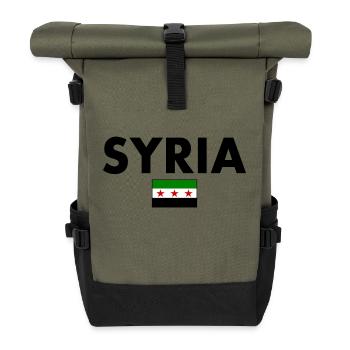 syrien - Rolltop Rucksack - Olive/Schwarz - Vorne