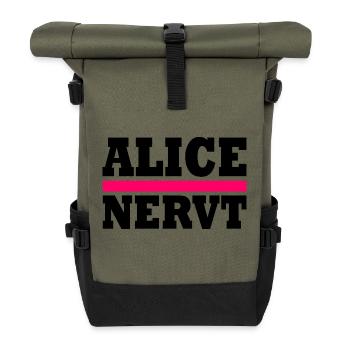 Alice nervt - Rolltop Rucksack - Olive/Schwarz - Vorne