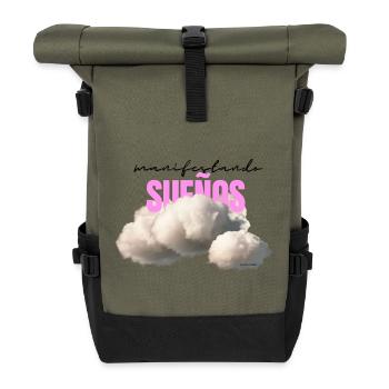 MANIFESTER DES RÊVES - Sac à dos roll top - olive/noir - Devant