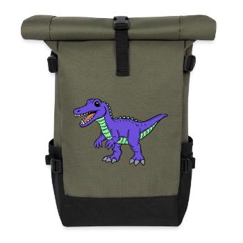 Dino - Sac à dos roll top - olive/noir - Devant