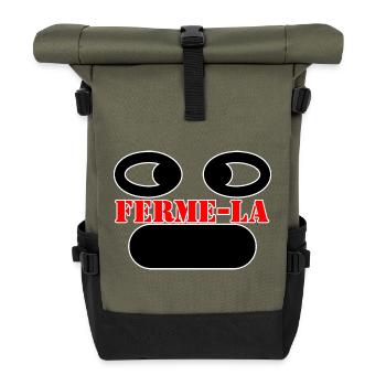 FERME-LA - Sac à dos roll top - olive/noir - Devant