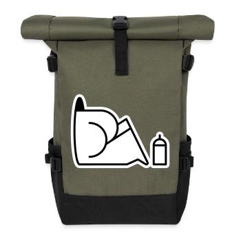 À la recherche de boîtes - Sac à dos roll top - olive/noir - Devant