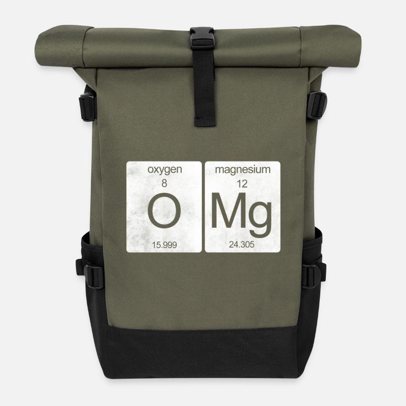 OMG Periodensystem - Rolltop Rucksack - Olive/Schwarz