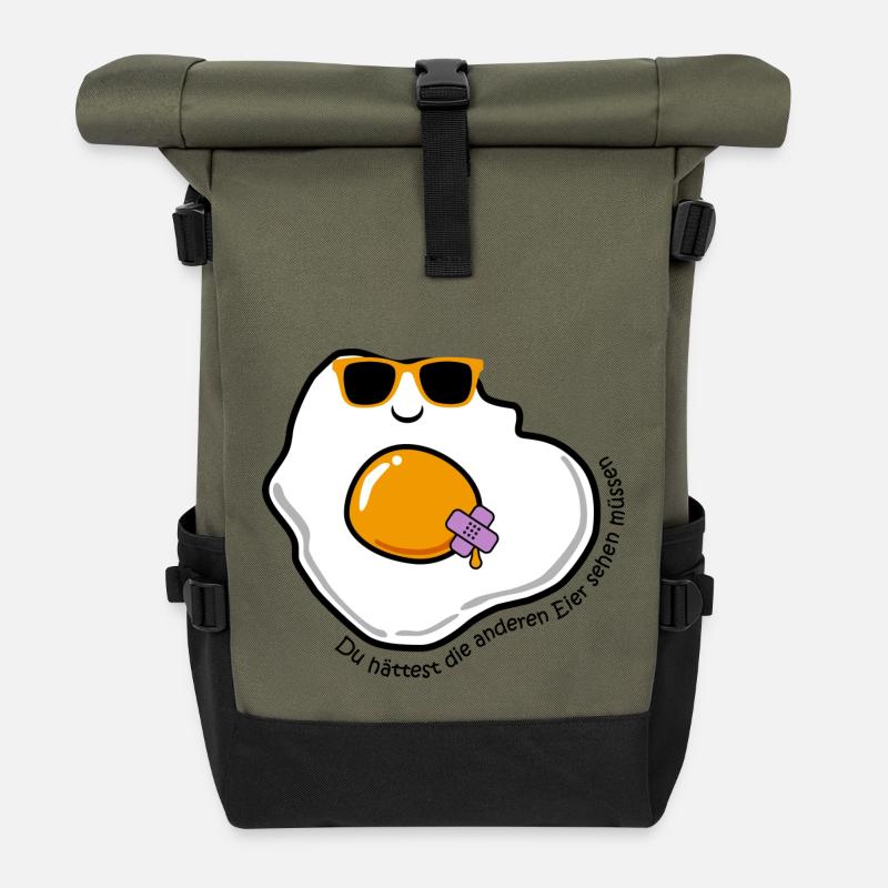Spiegelei - Rolltop Rucksack - Olive/Schwarz