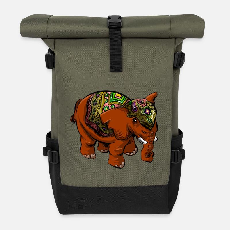 Elefant - Rolltop Rucksack - Olive/Schwarz