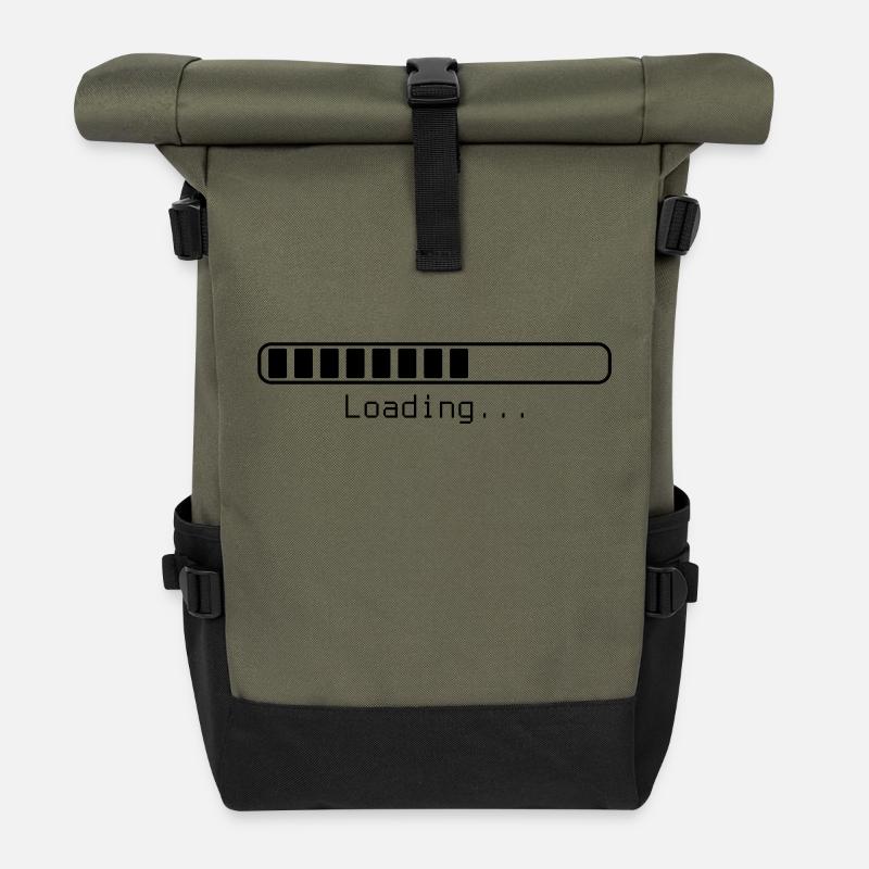 Loading... - Roll Top Backpack - olive/black