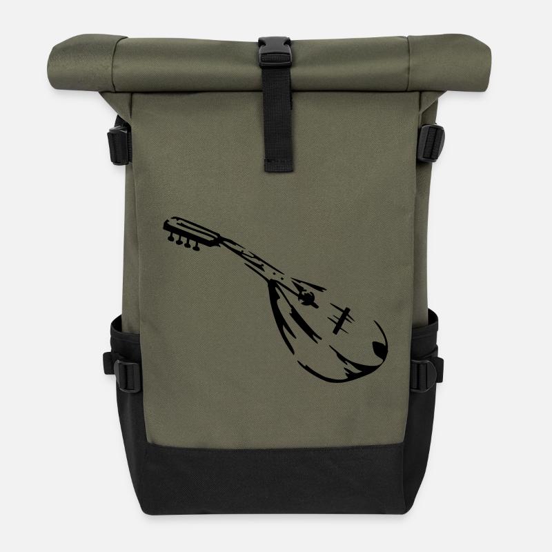 mandoline musiker - Rolltop Rucksack - Olive/Schwarz