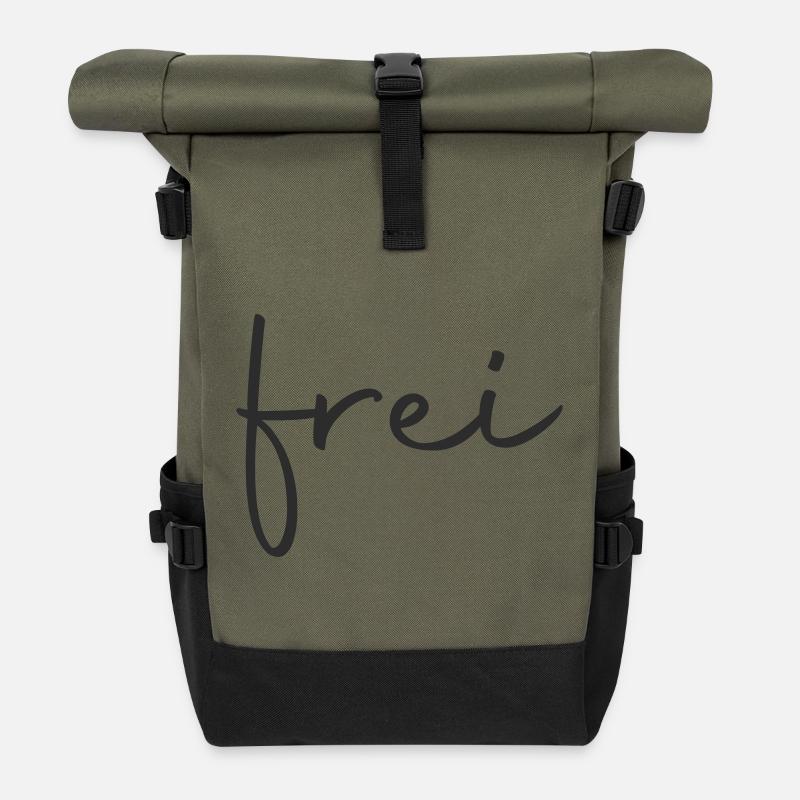 frei - frei sein - Rolltop Rucksack - Olive/Schwarz