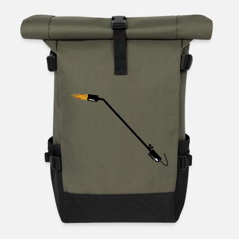 Brûleur à gaz de toiture - Sac à dos roll top - olive/noir