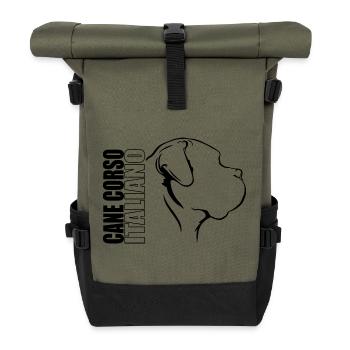CANE CORSO ITALIANO Profil Chiens Wilsigns - Sac à dos roll top - olive/noir - Devant