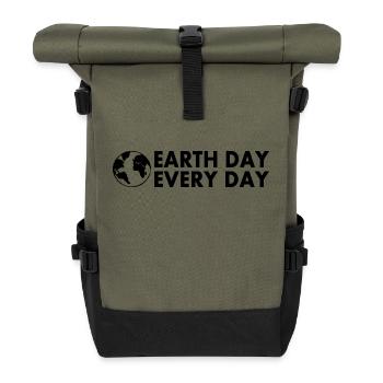 Earth day every day - Sac à dos roll top - olive/noir - Devant