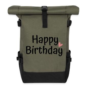 Happy Birthday Favorite Person Birthday - Roll Top Backpack - olive/black - Front