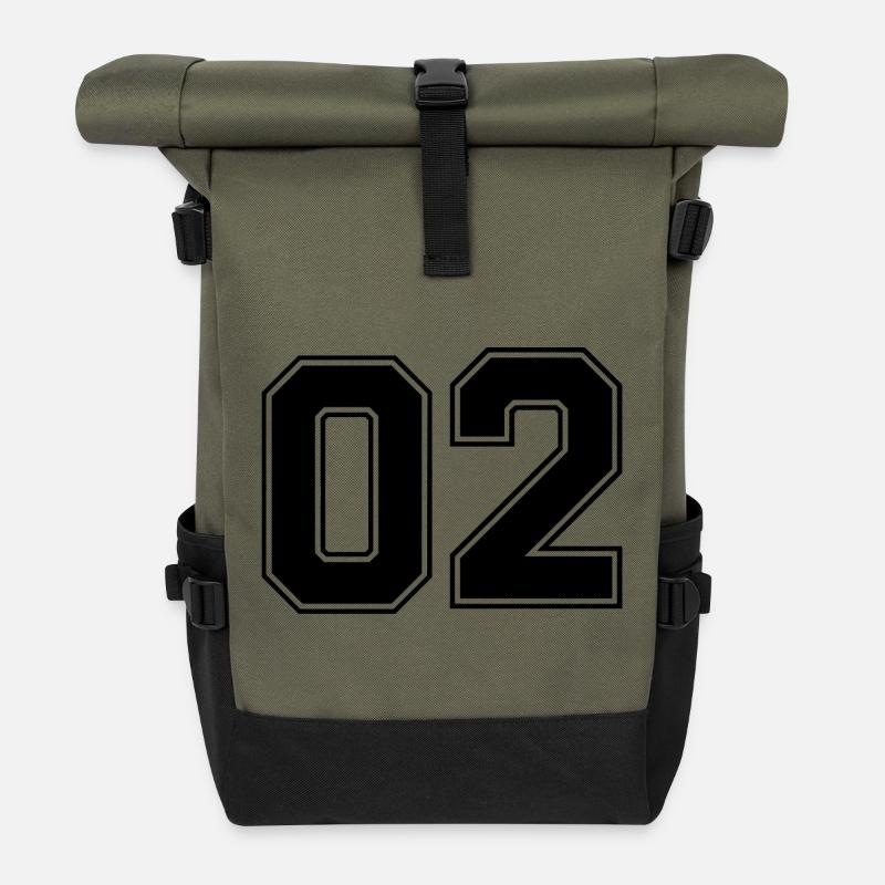 Nummer zwei 2 - Rolltop Rucksack - Olive/Schwarz