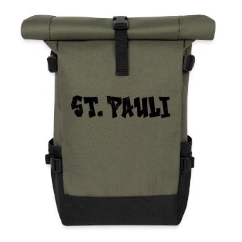 St. Pauli - Roll Top Backpack - olive/black - Front