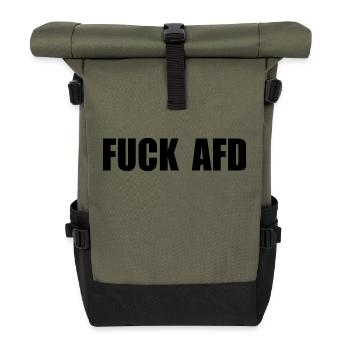 Fuck afd - Roll Top Backpack - olive/black - Front