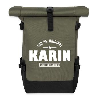 Karin, karin - Sac à dos roll top - olive/noir - Devant
