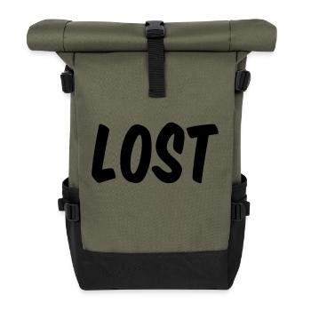 Lost - Rolltop Rucksack - Olive/Schwarz - Vorne