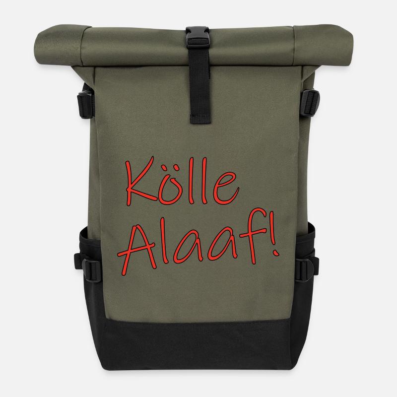 Kölle Alaaf! - Rolltop Rucksack - Olive/Schwarz
