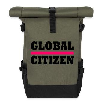 global citizen - Roll Top Backpack - olive/black - Front