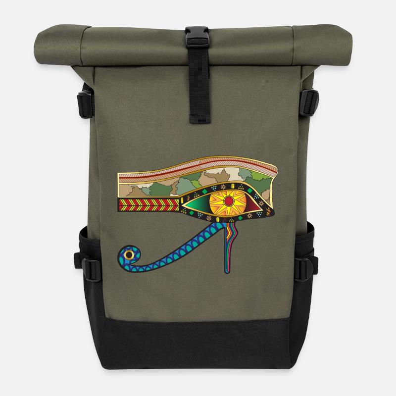 Eye of RA - Roll Top Backpack - olive/black