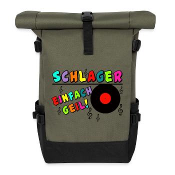 Schlager einfach geil ............................ - Roll Top Backpack - olive/black - Front