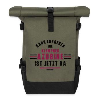 Trainee Plumber Apprenticeship Training Plumber - Roll Top Backpack - olive/black - Front