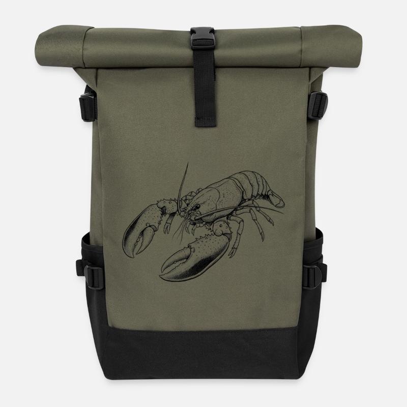 Lobster - Roll Top Backpack - olive/black