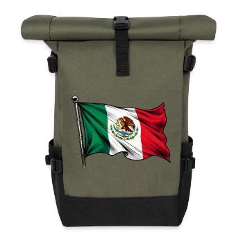 Drapeau du Mexique - Sac à dos roll top - olive/noir - Devant
