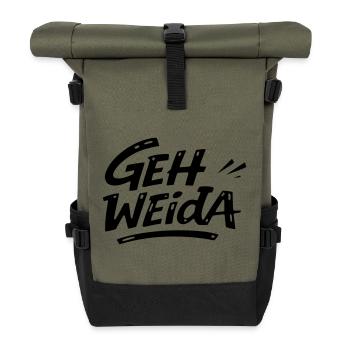 Geh weida - Rolltop Rucksack - Olive/Schwarz - Vorne