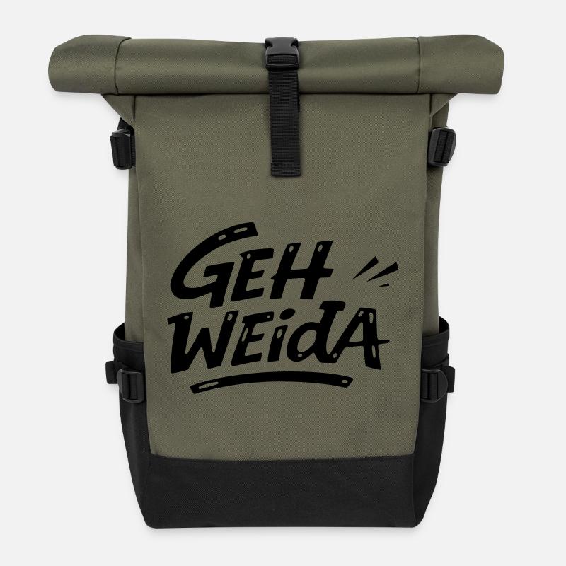 Geh weida - Rolltop Rucksack - Olive/Schwarz