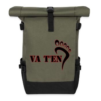 GEHEN SIE WEG - Rolltop Rucksack - Olive/Schwarz - Vorne