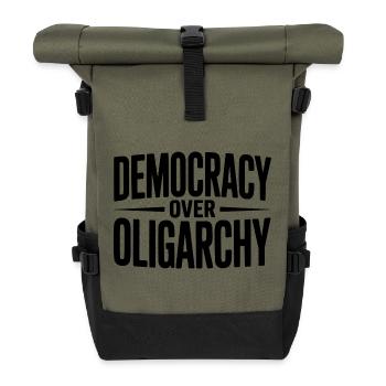 La démocratie sur l’oligarchie - Sac à dos roll top - olive/noir - Devant
