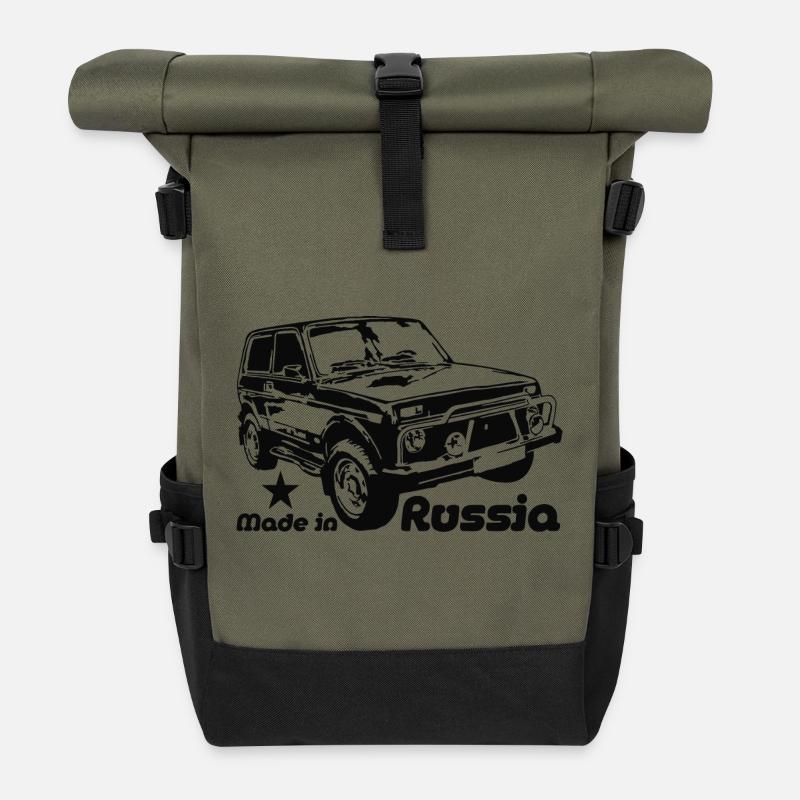 Lada Niva - Rolltop Rucksack - Olive/Schwarz