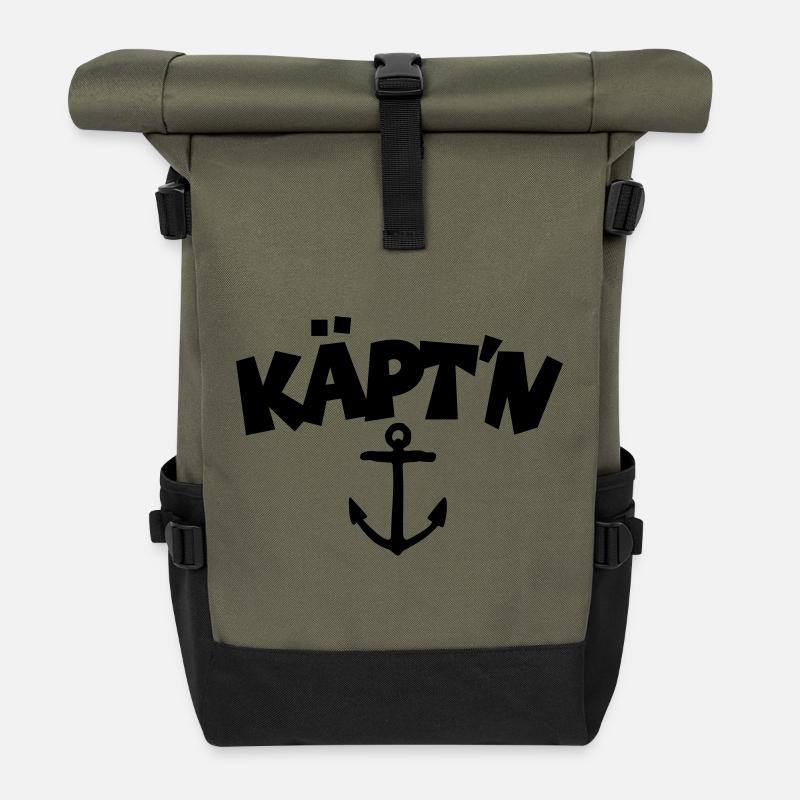 Käpt'n - Rolltop Rucksack - Olive/Schwarz